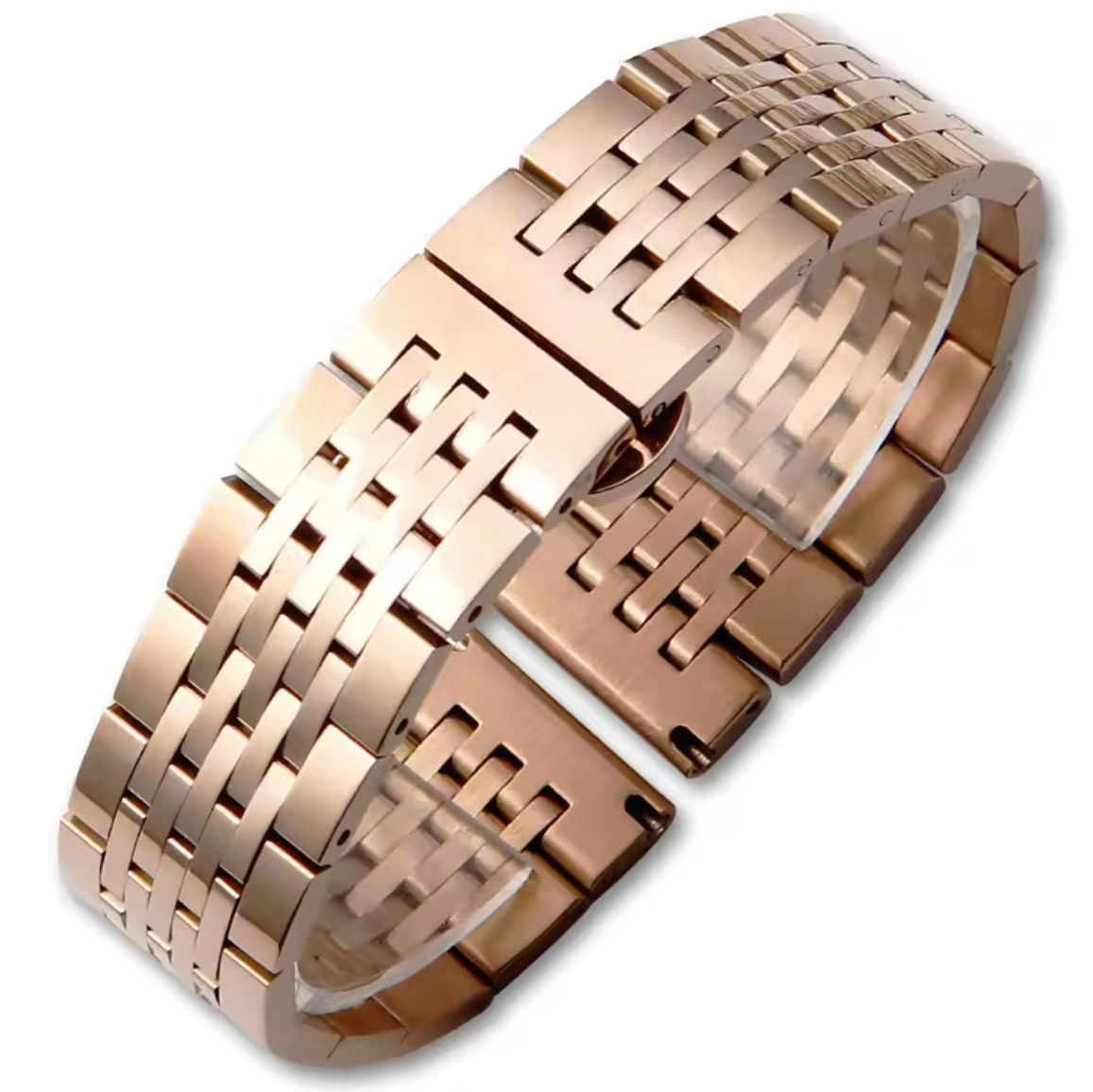 Bracelet Montre Acier Beads Or Rose