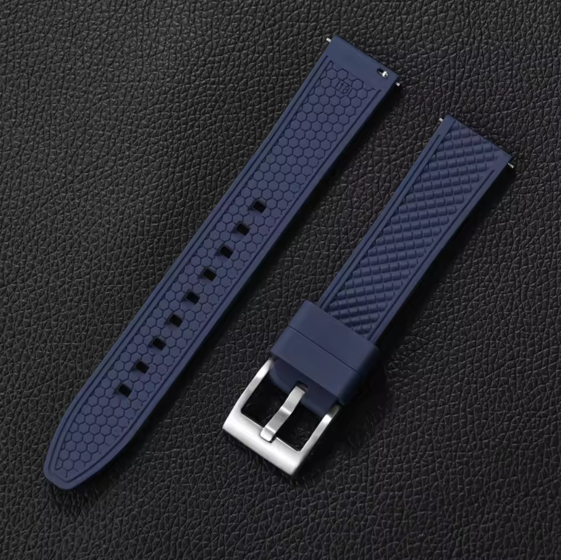 Bracelet Montre Caoutchouc Texture Marine