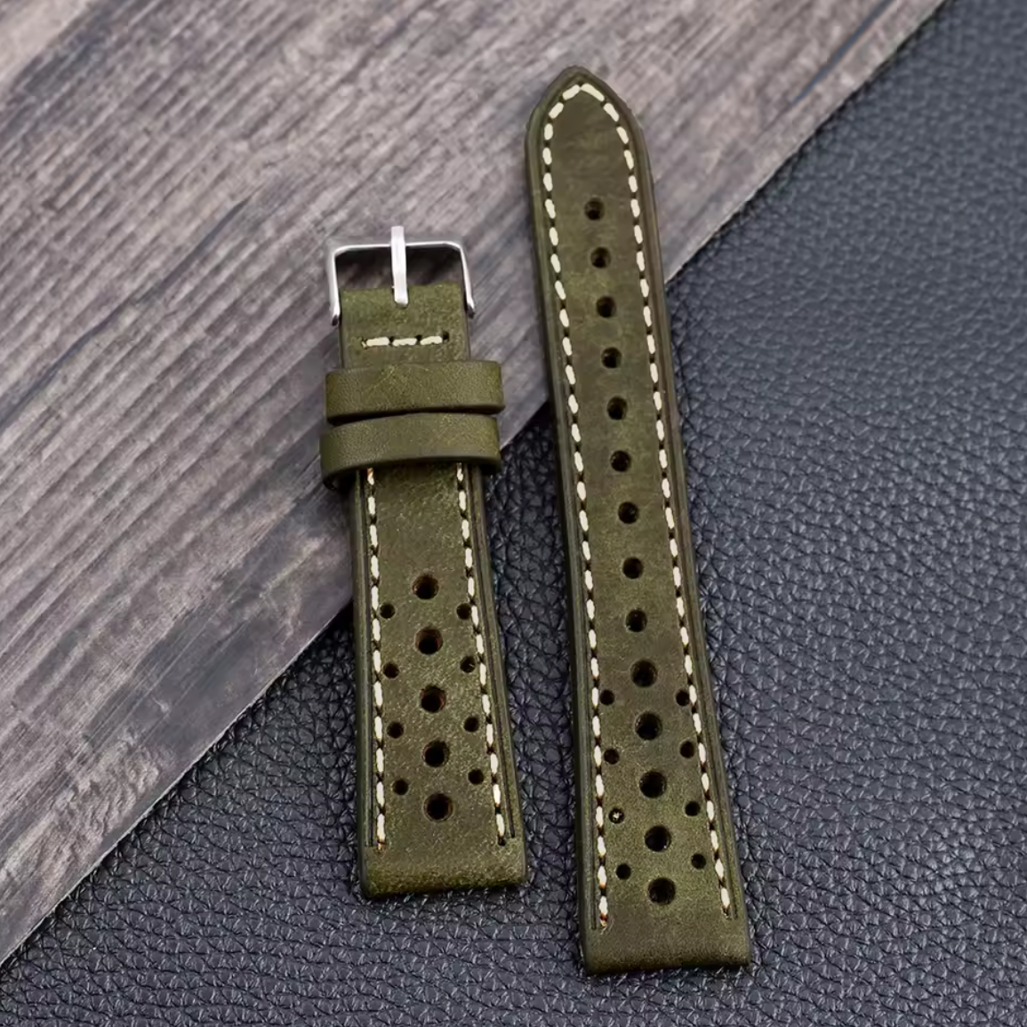 Bracelet Montre Cuir Aero Vert