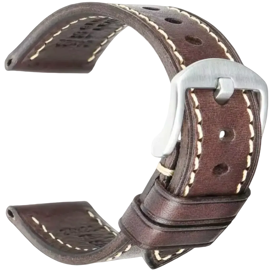 Bracelet Montre Cuir Vintage Marron