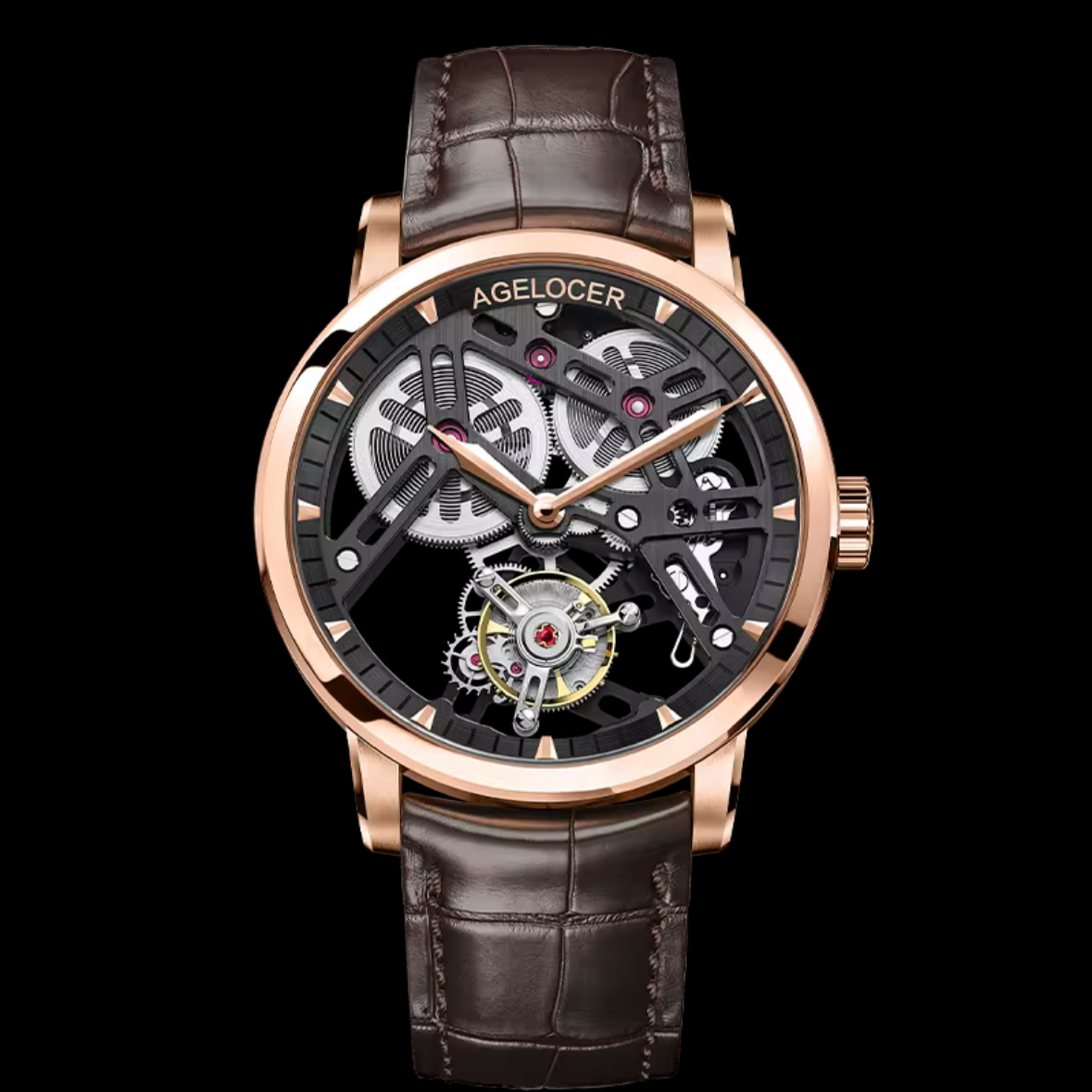 Agelocer 42mm - Auto A9001 - Tourbillon Squelette Réserve 80h