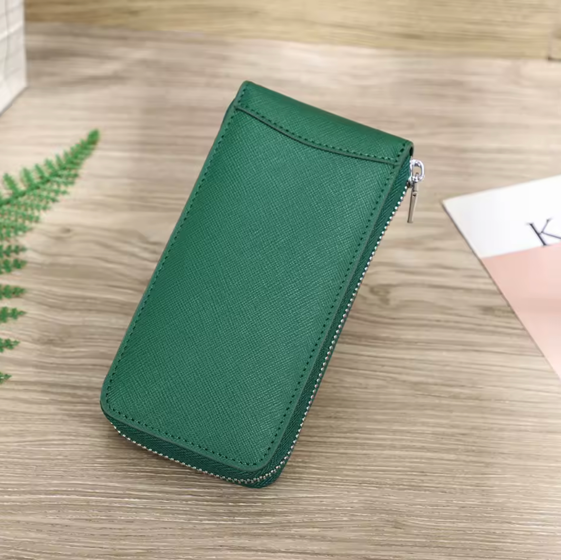 Étui de voyage zippé en cuir - 6 couleurs