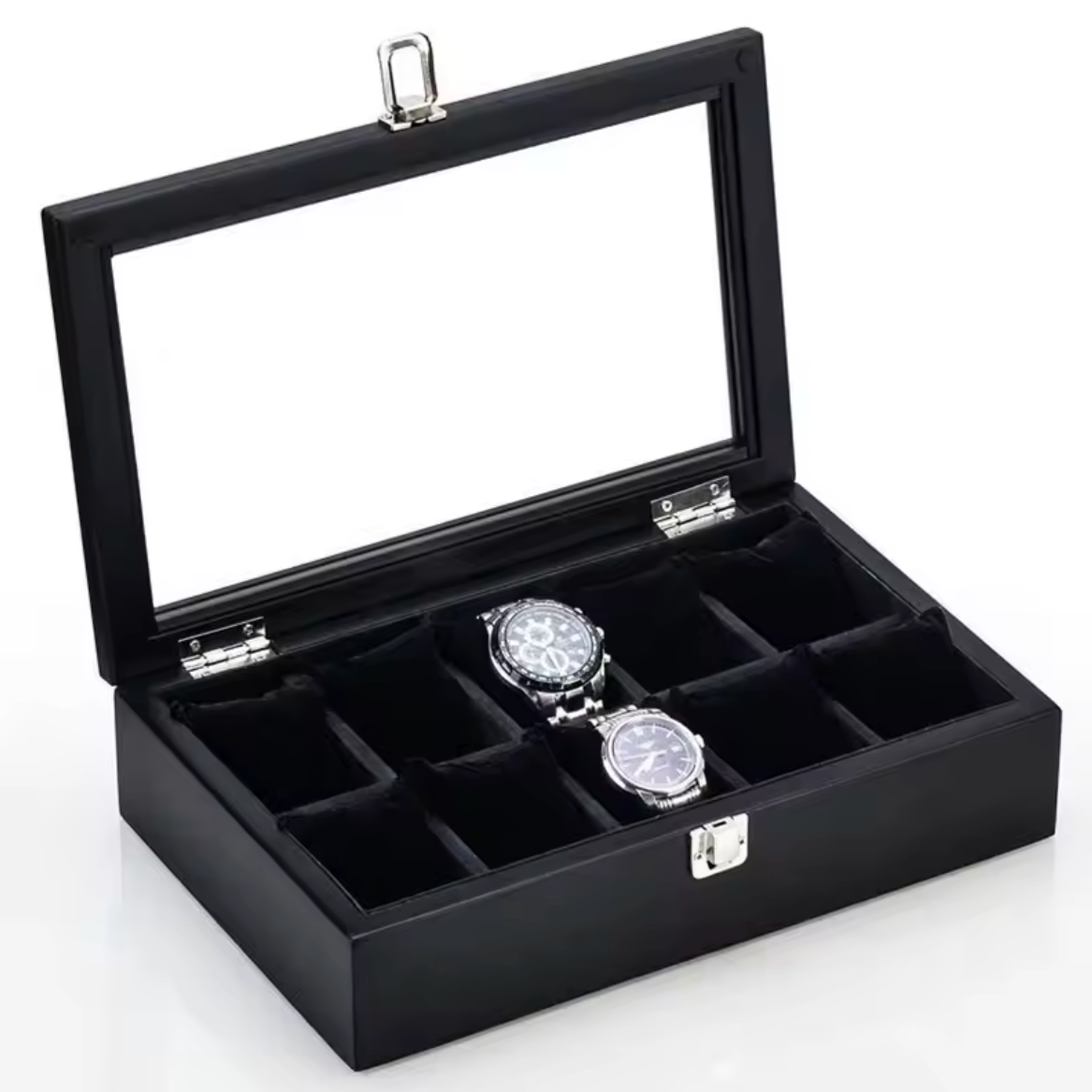 Coffret Présentoir Vitrine 5, 8, 10, 12 Montres - Bois