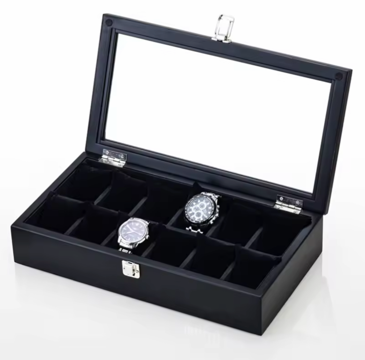 Coffret Présentoir Vitrine 5, 8, 10, 12 Montres - Bois