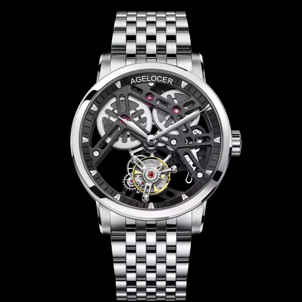 Agelocer 42mm - Auto A9001 - Tourbillon Squelette Réserve 80h