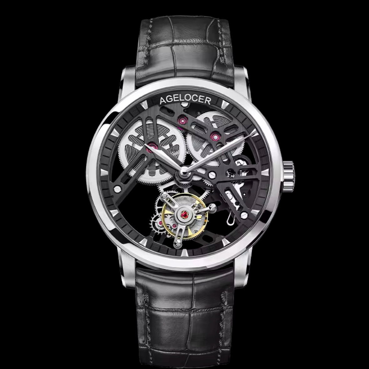 Agelocer 42mm - Auto A9001 - Tourbillon Squelette Réserve 80h
