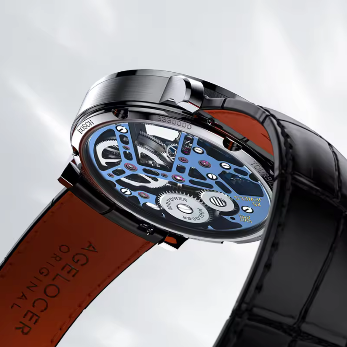 Agelocer 42mm - Auto A9001 - Tourbillon Squelette Réserve 80h