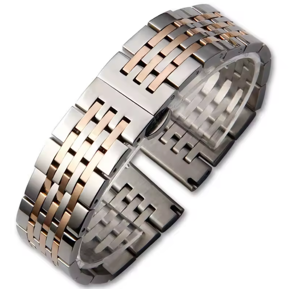 Bracelet Montre Acier Beads Acier Or Rose