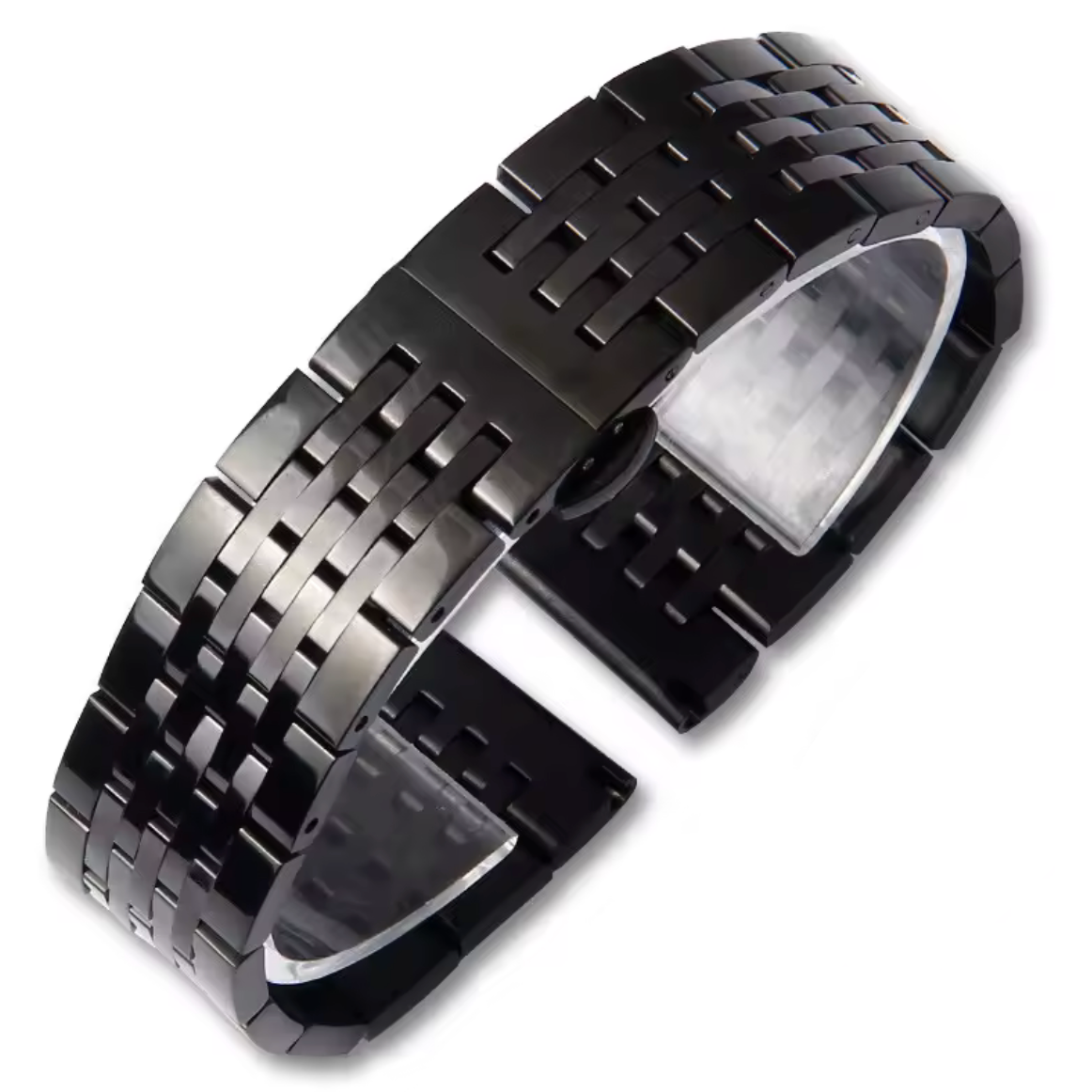 Bracelet Montre Acier Beads Noir