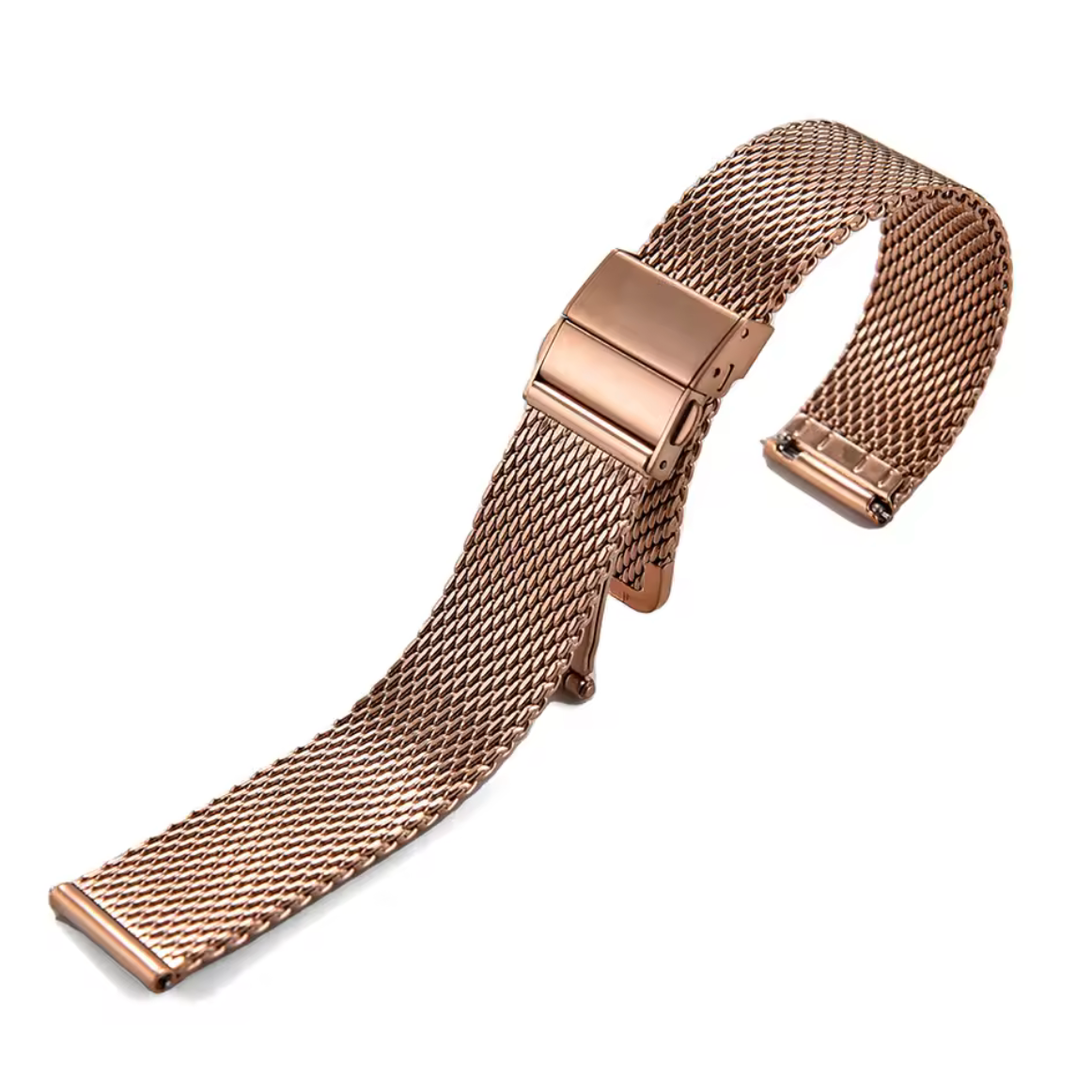 Bracelet Montre Acier Maille Or Rose