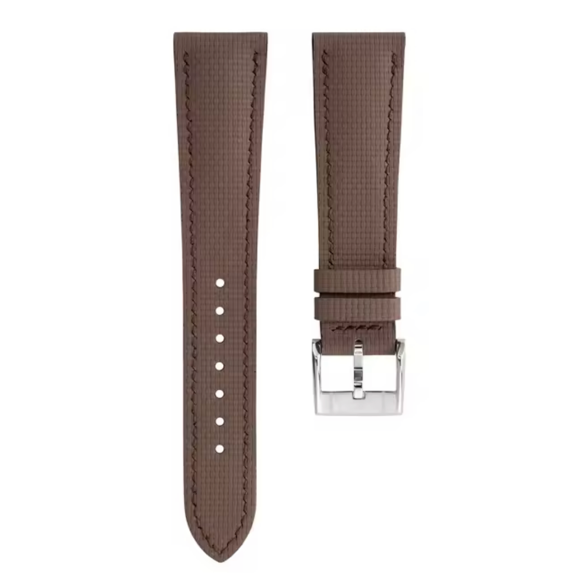 Bracelet Montre Caoutchouc Sailcloth Marron