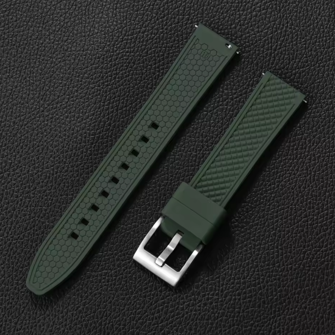 Bracelet Montre Caoutchouc Texture Vert