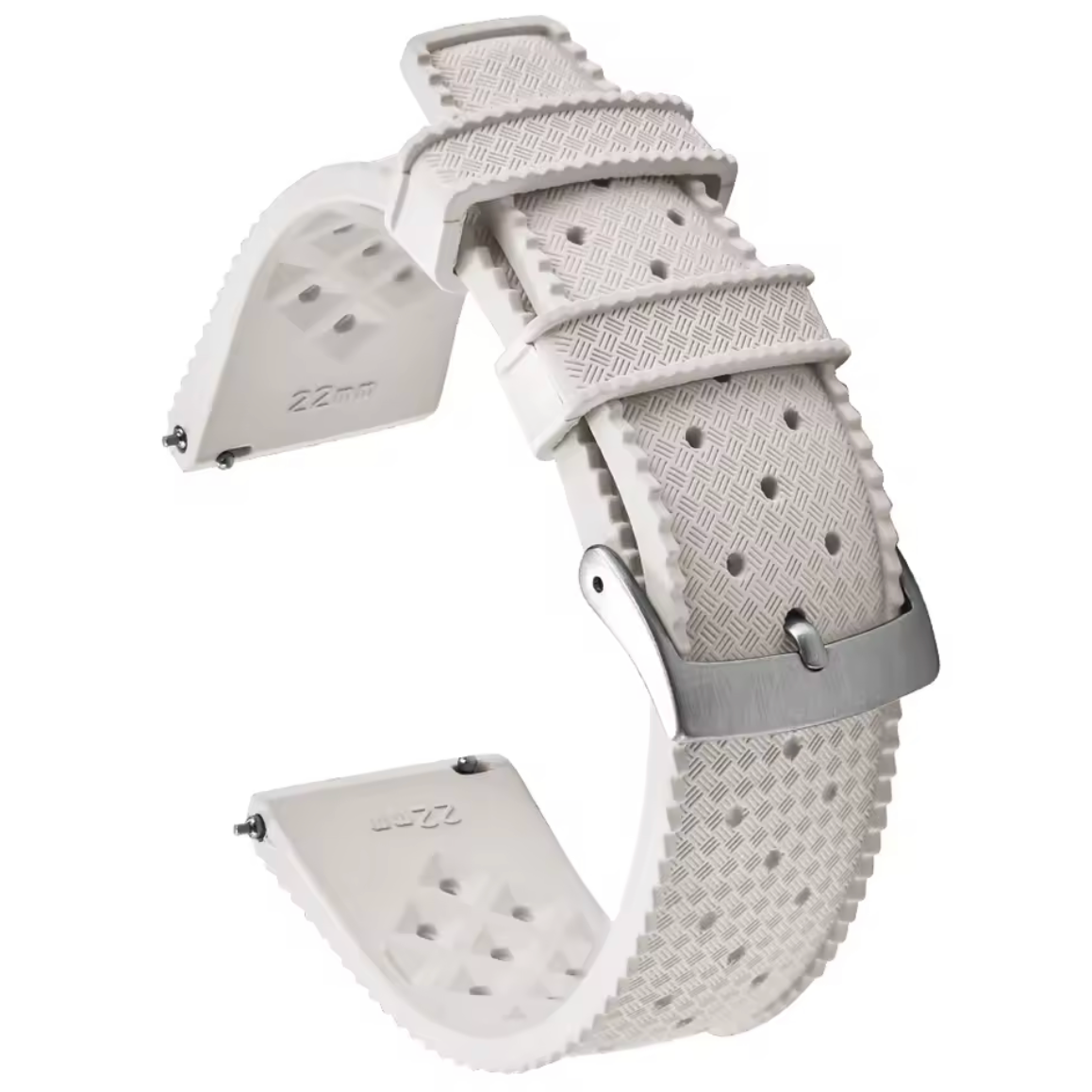 Bracelet Montre Caoutchouc Tropical Blanc