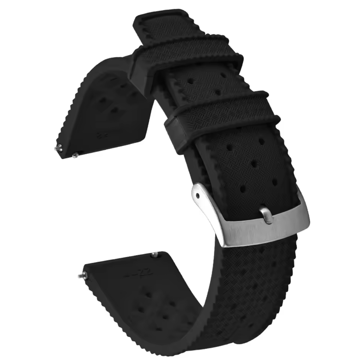 Bracelet Montre Caoutchouc Tropical Noir