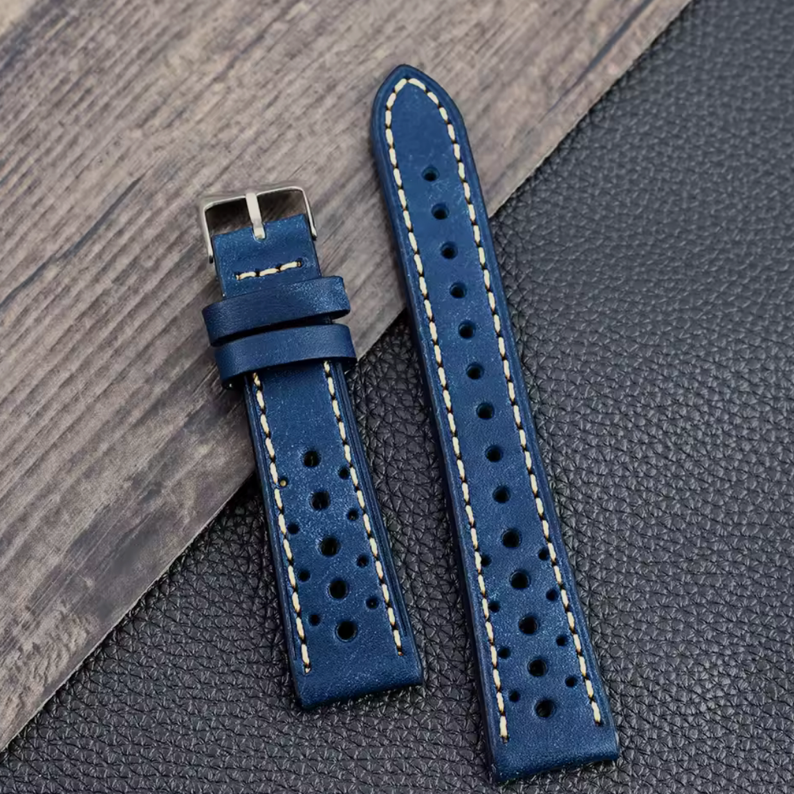 Bracelet Montre Cuir Aero Bleu