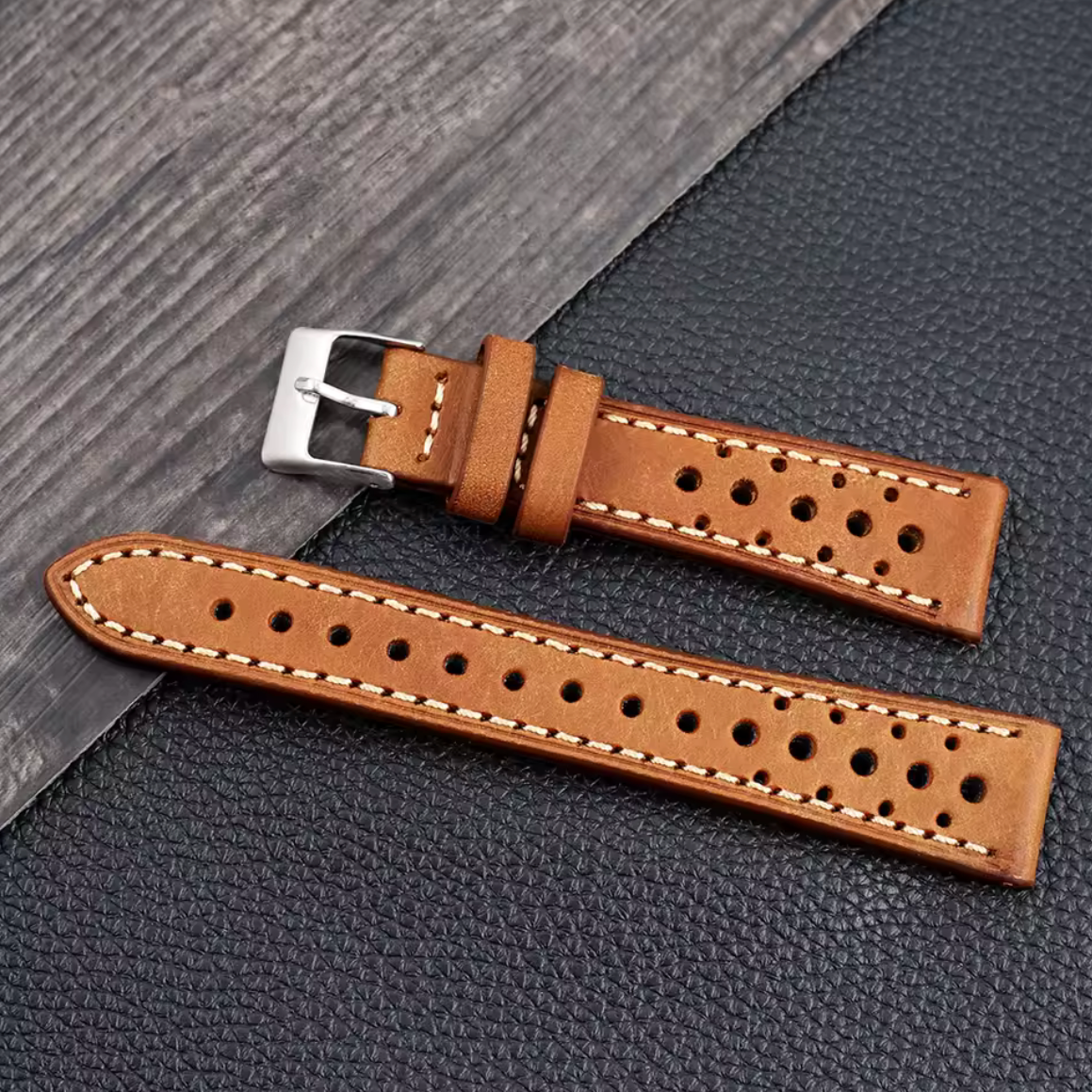 Bracelet Montre Cuir Aero Bronze
