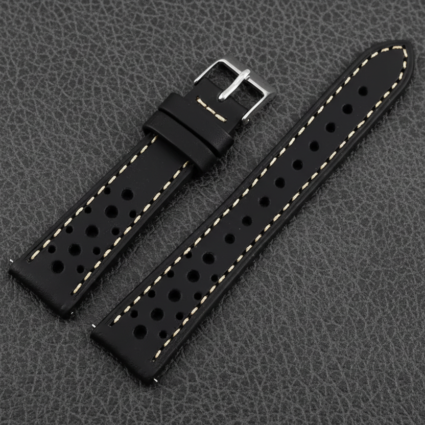 Bracelet Montre Cuir Aero Noir