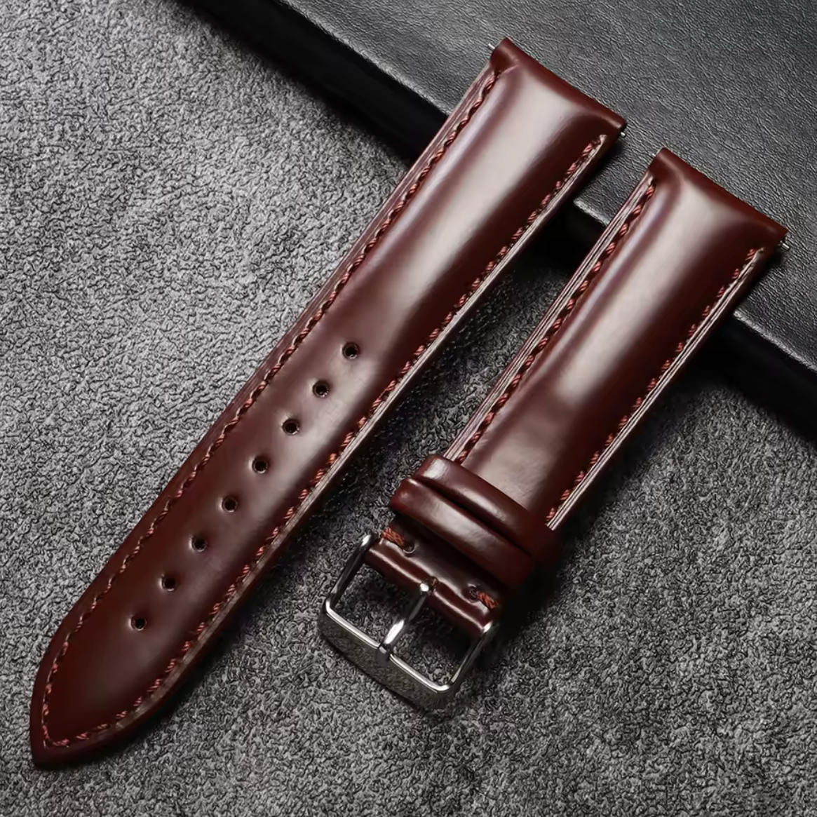 Bracelet Montre Cuir Ciré Marron