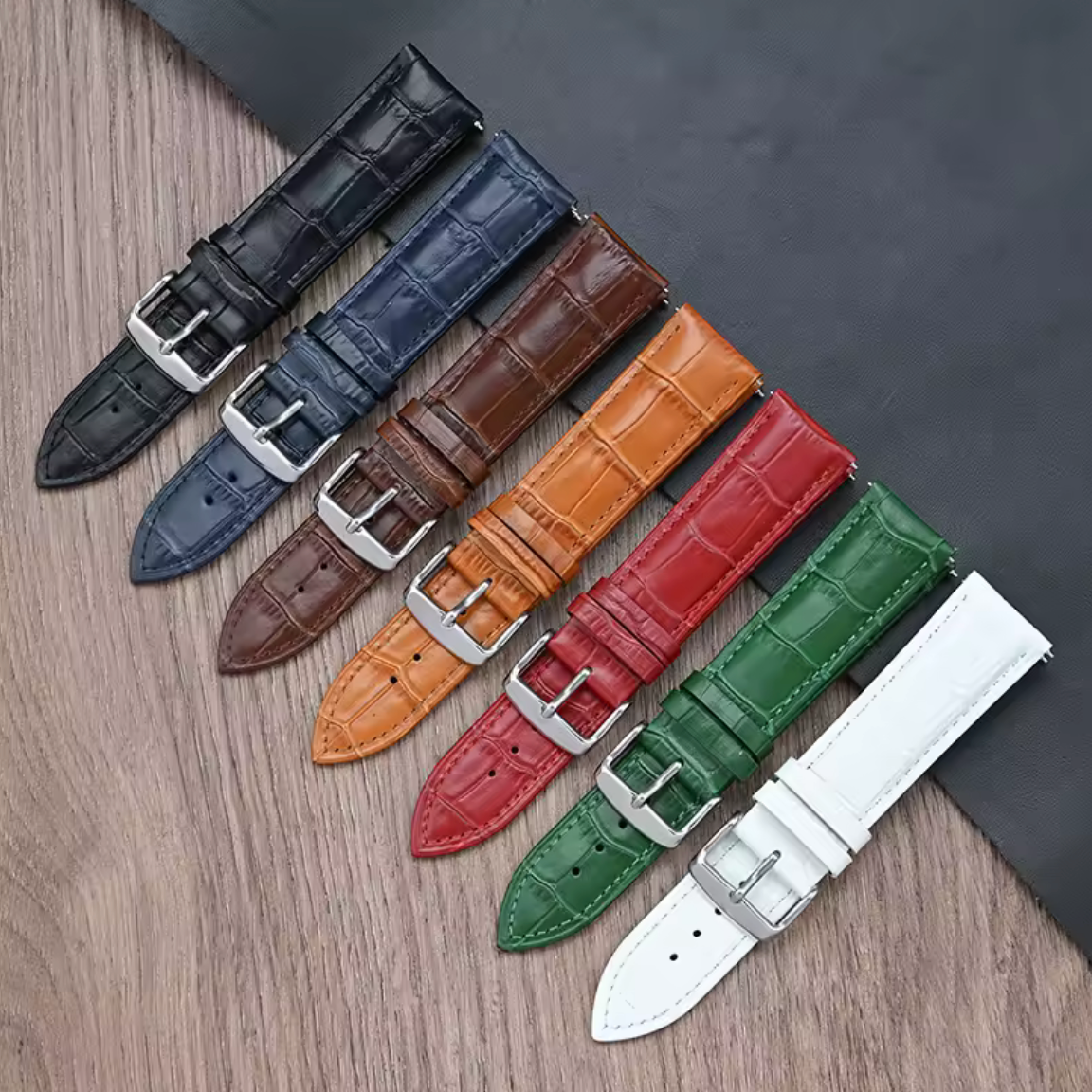 Bracelet Montre Cuir Croco 