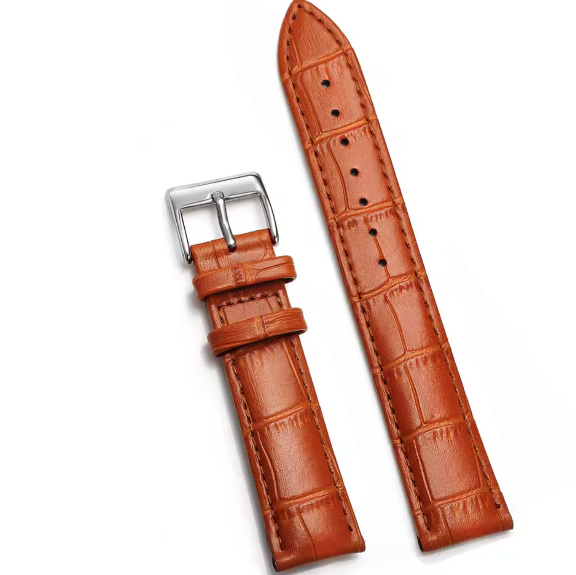 Bracelet Montre Cuir Croco Bronze