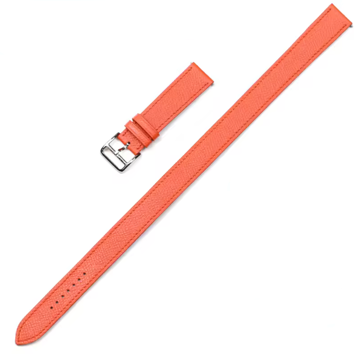 Bracelet Montre Cuir Double Tour Orange