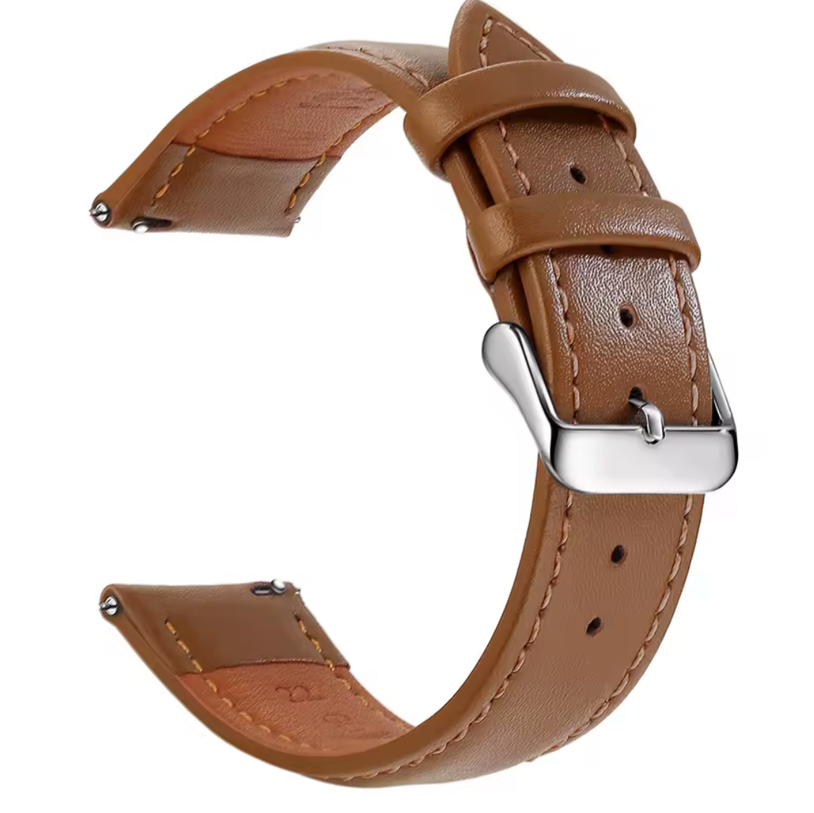 Bracelet Montre Cuir Lisse Bronze