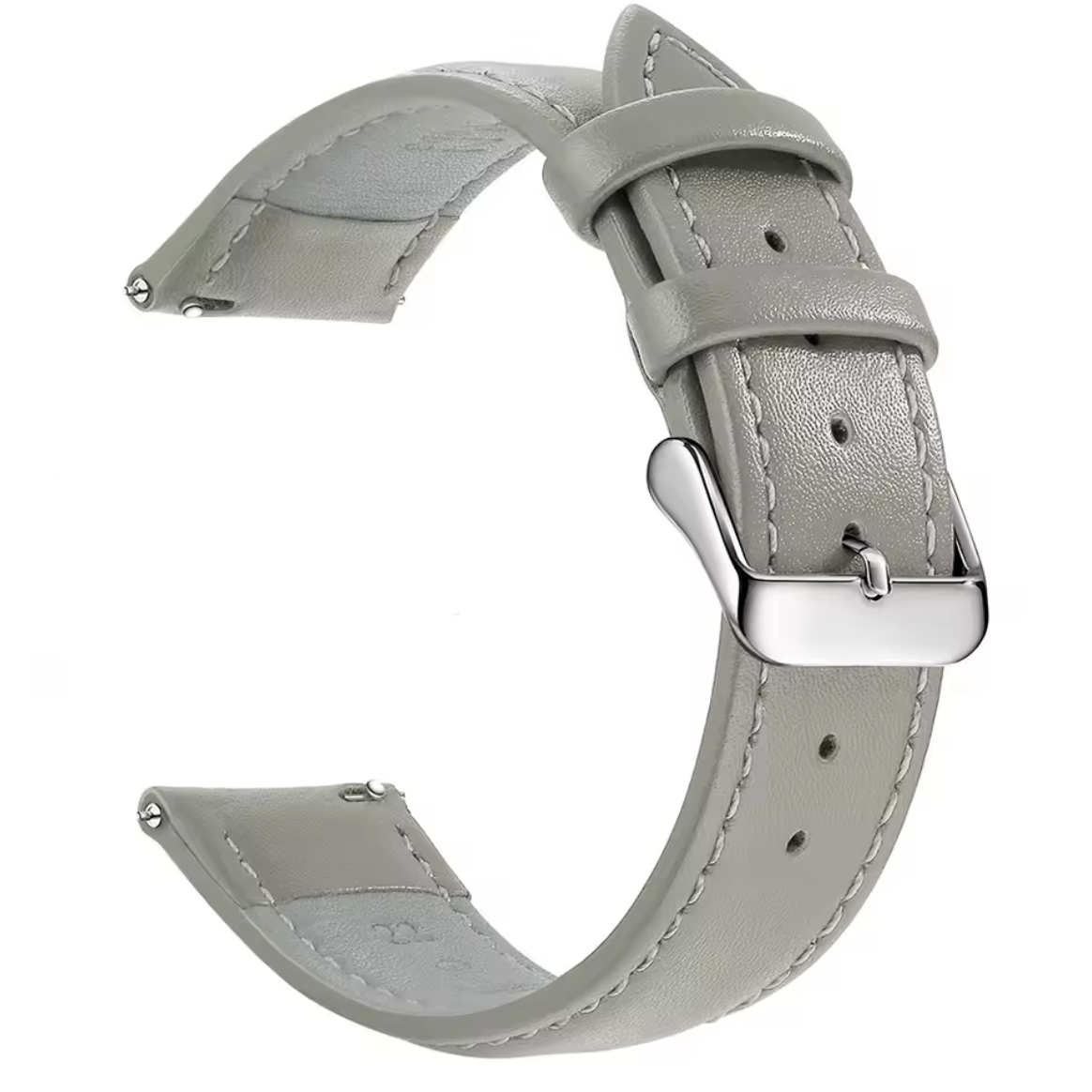 Bracelet Montre Cuir Lisse Gris