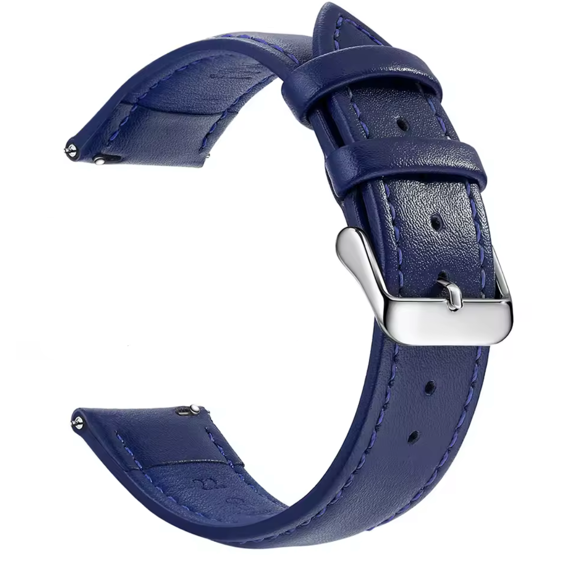 Bracelet Montre Cuir Lisse Marine