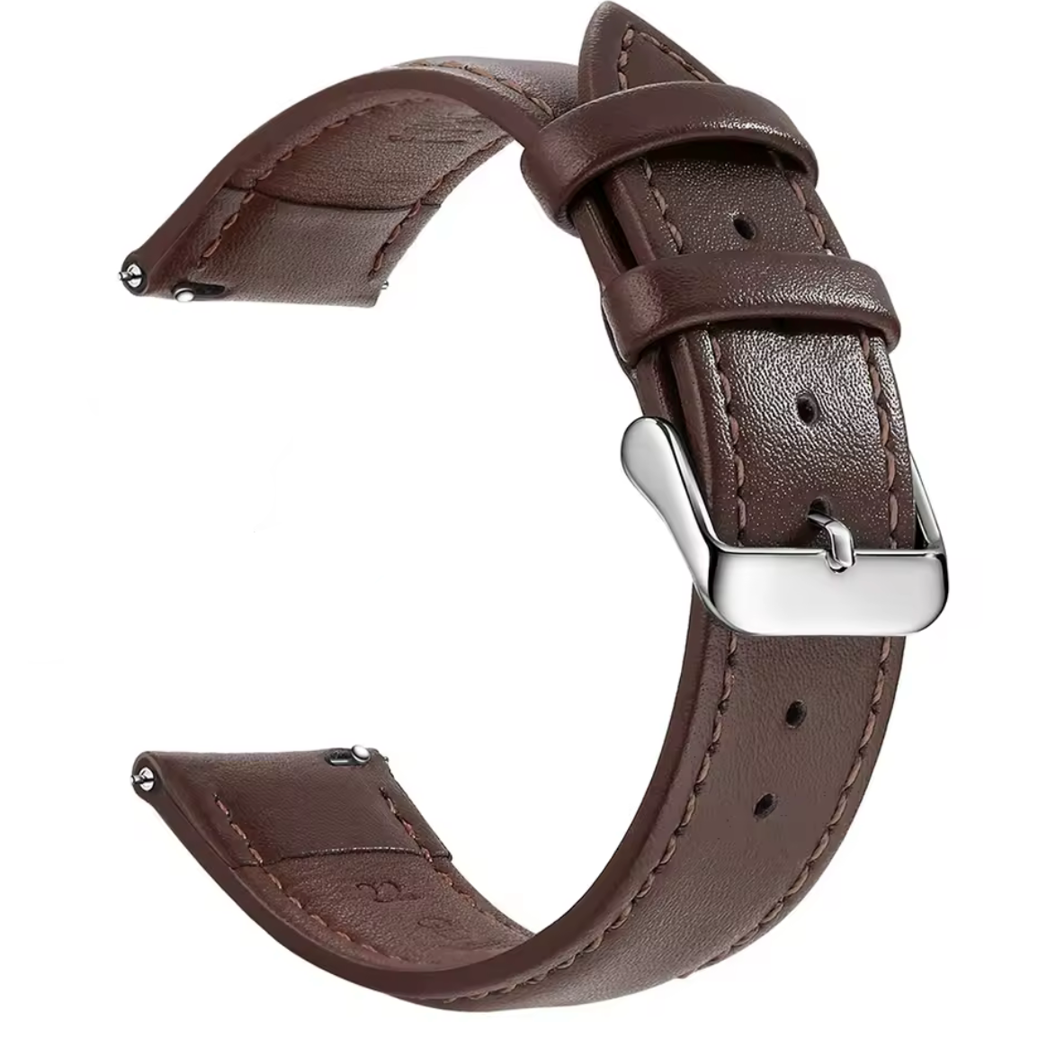Bracelet Montre Cuir Lisse Marron