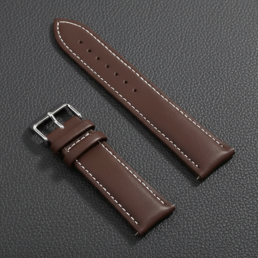 Bracelet Montre Cuir Lisse Presentation