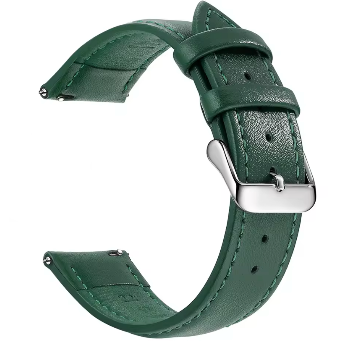 Bracelet Montre Cuir Lisse Vert