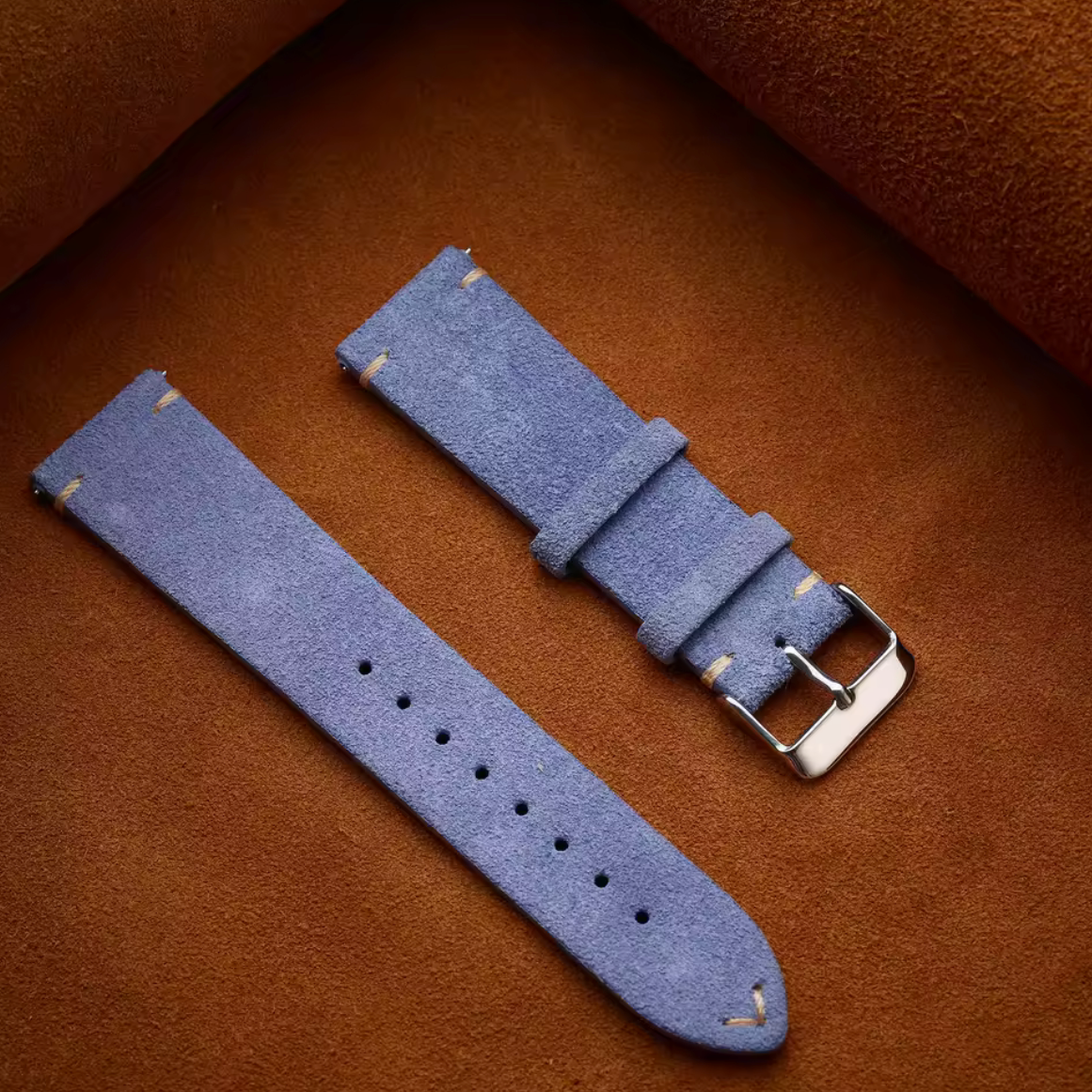 Bracelet Montre Cuir Suede Violet