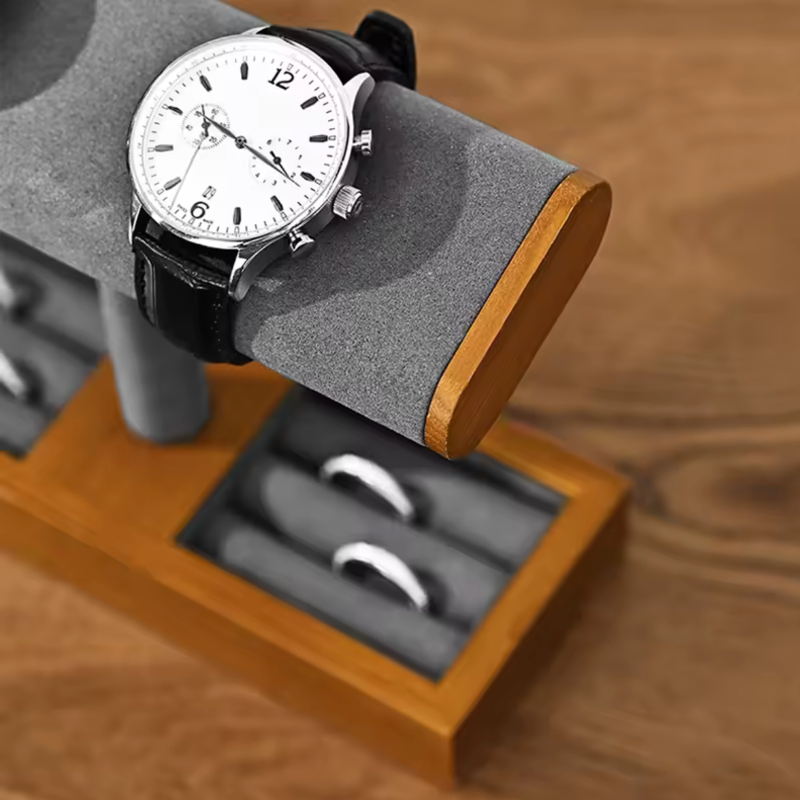 Présentoir Montres en T Bois – 2 ou 4 Montres Gris ou Beige