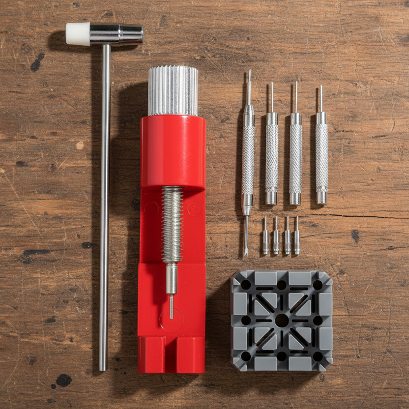 Kit chasse-goupille horloger – Réglage bracelet acier