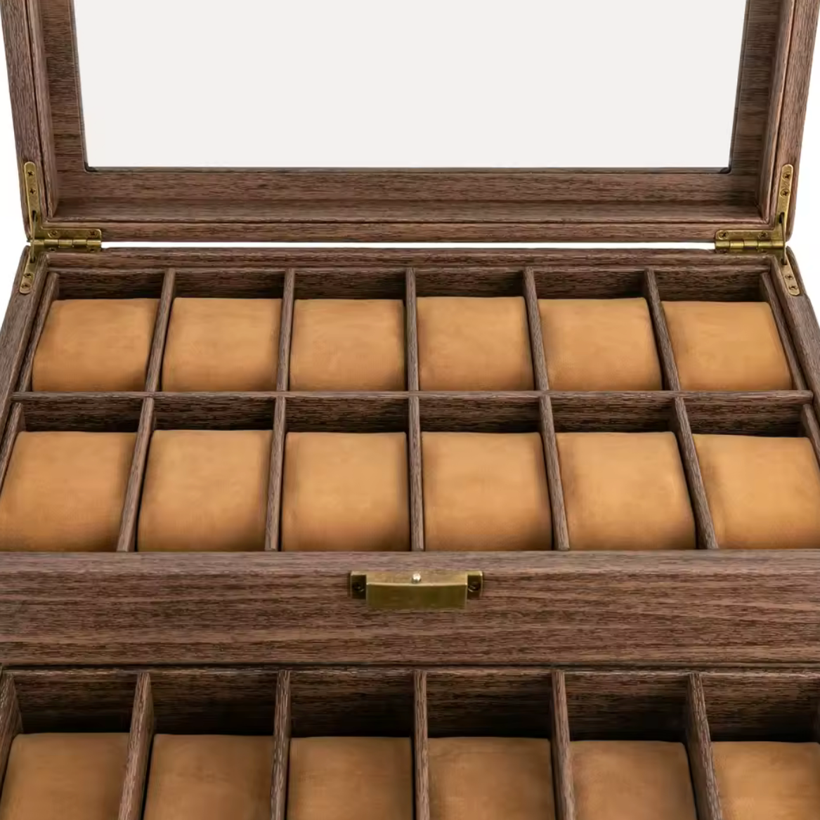 Coffret de Rangement avec Tiroir 24 Montres - Bois