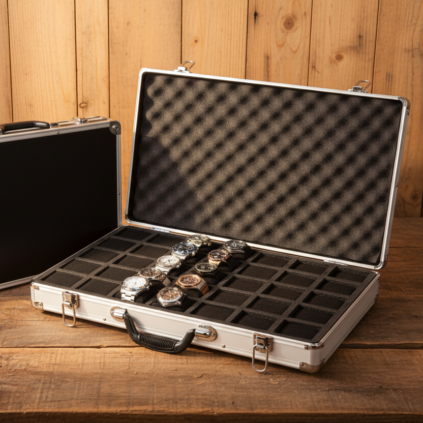 Valise Coffret 35 Montres - Aluminium