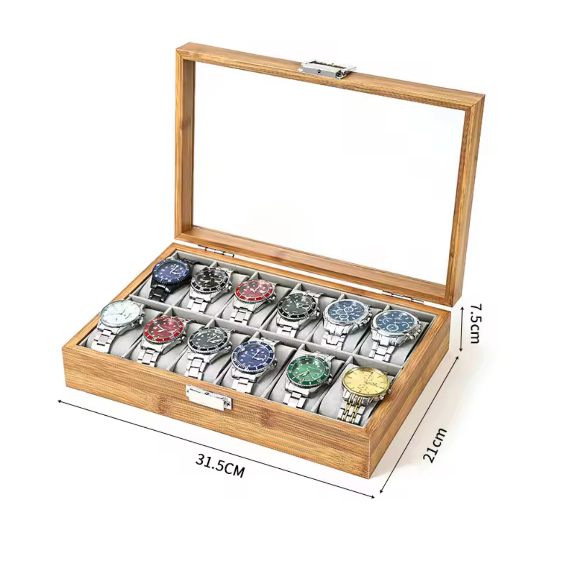 Coffret Montre Bambou 12