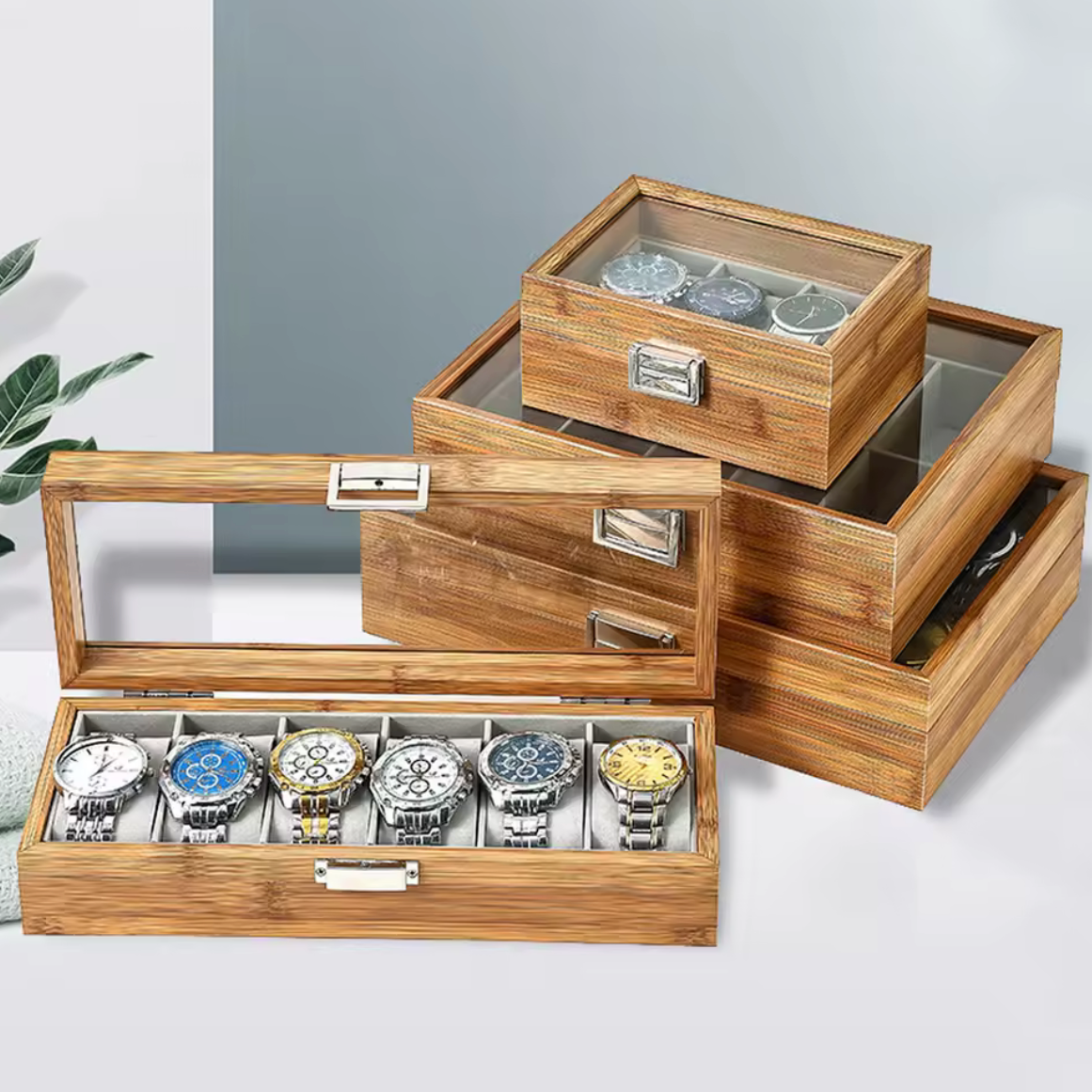 Coffret Montre Bambou Presentation