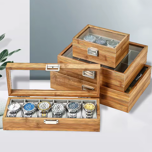 Coffret Montre Bambou Presentation
