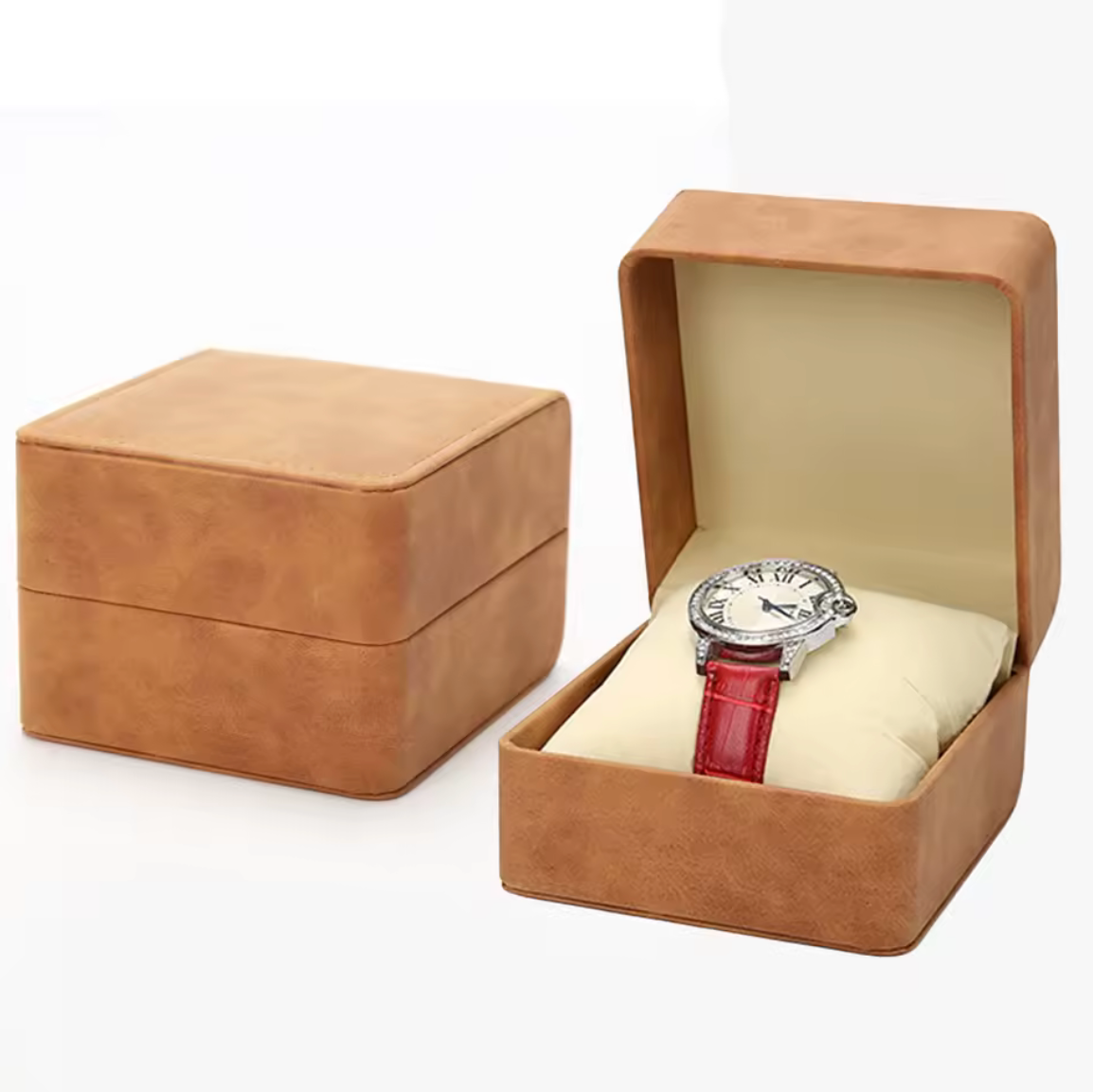 Ecrin Montre Tissu Individuel Bronze Beige
