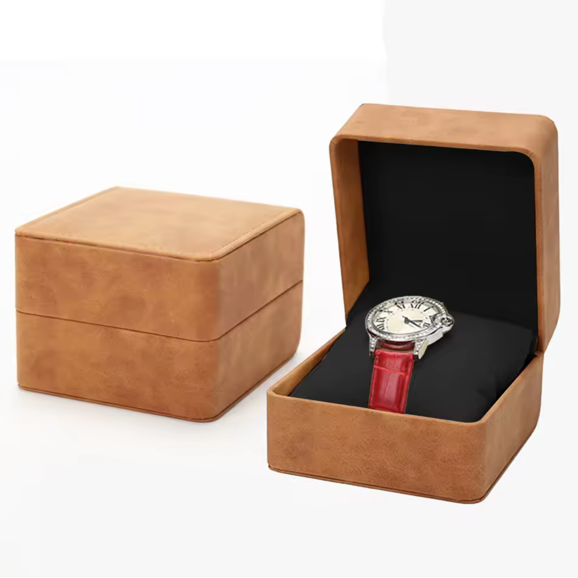 Ecrin Montre Tissu Individuel Bronze Noir
