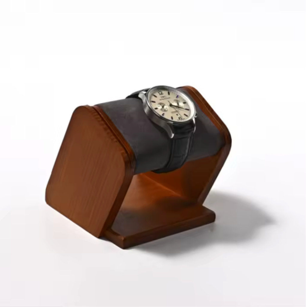 Présentoir Bois Massif pour 1 Montre – Gris, Beige ou Noir