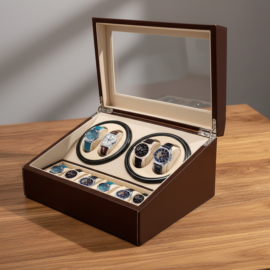 Remontoir Automatique 4 Montres + Présentation 6 Montres