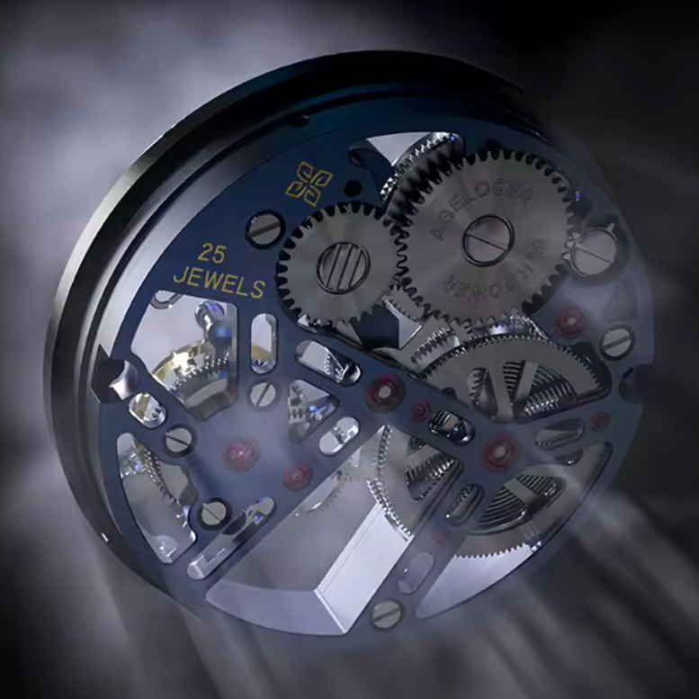 Agelocer 42mm - Auto A9001 - Tourbillon Squelette Réserve 80h