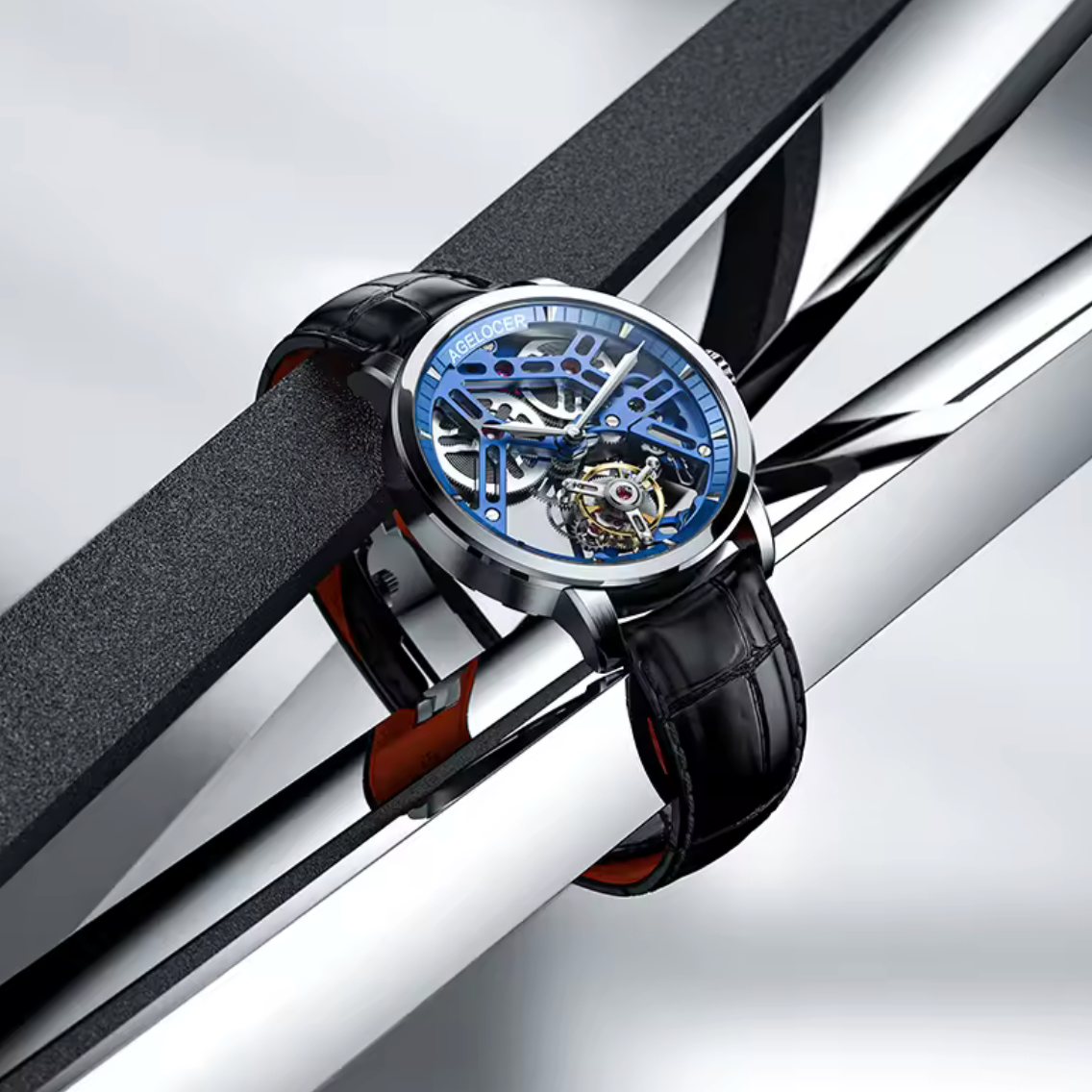 Agelocer 42mm - Auto A9001 - Tourbillon Squelette Réserve 80h