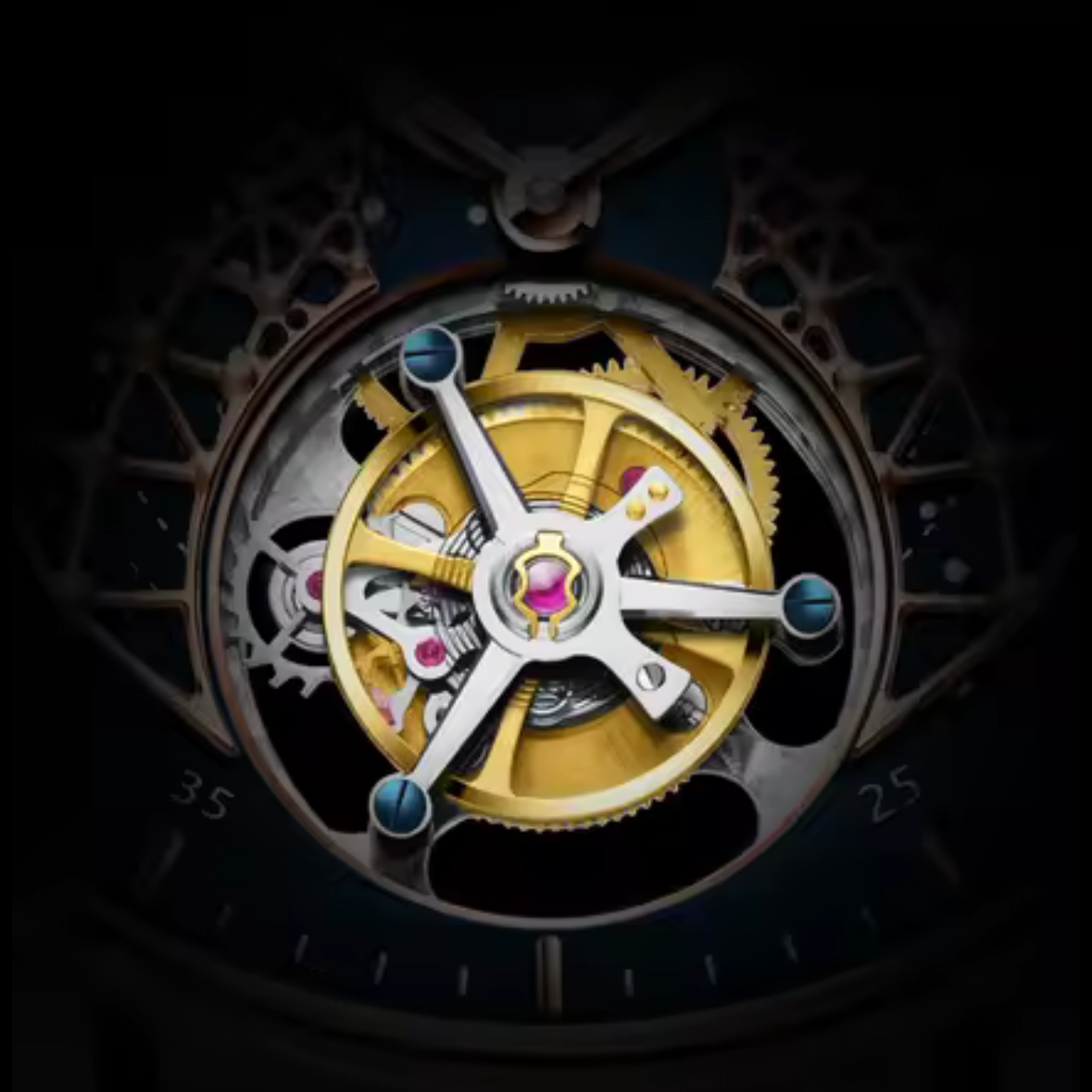 Oupinke 42mm - Méca Manuelle - Tourbillon Réserve 70h